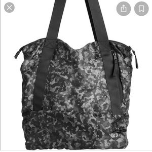 Athleta gray camo packable tote.